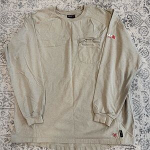 Ariat FR Flame Resistant Light Tan Long Sleeve Work Tee